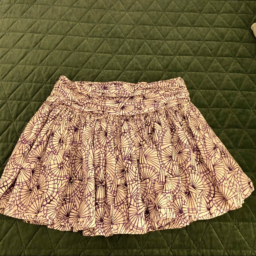 French Connection Purple and white short skirt